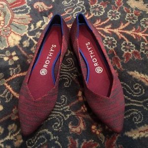 Rothy's Size 8 Crimson Heather Pointed Toe Flat